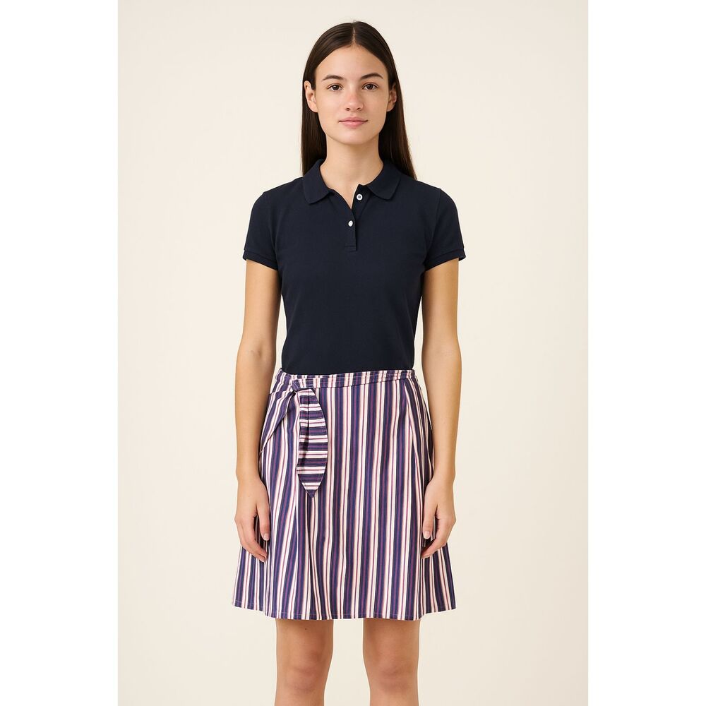 Anne Pinkerton Vintage Striped Mini Wrap Skirt S